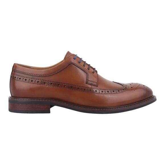 Bar III Men\'s Asherr Long Wing Brogue Leather Dress Shoes Tan Size 8 main image 4